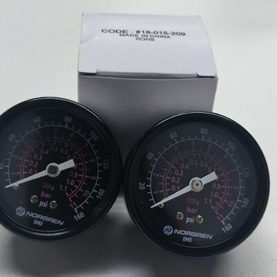 IMI Norgren 18-015 Series 18-015-209 18-015-211 18-015-204 Pressure Gauge, 0-160 PSI,1/4 NPT center back port
