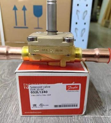 Danfoss EVR 20 Solenoid Valve 1/4 in 655 psig Brass Body