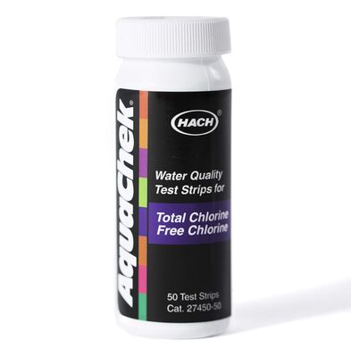 100% New Hach Free & Total Chlorine Test Strips with 0-10 mg/L Range for Swift On-Site Evaluation, 50 Tests per Package