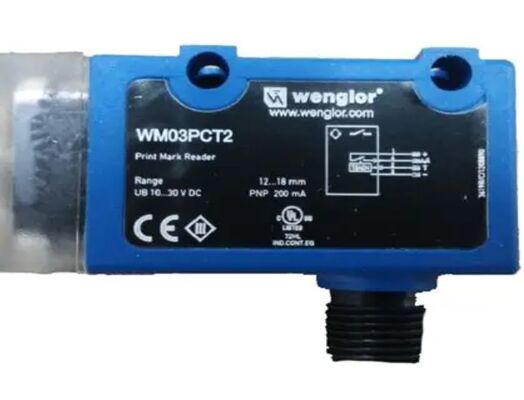 Wenglor - WM03PCT2 СЕНСОР ПРИНТ МАРК, диапазон 12-18 мм, PNP NO NC, M12 CONNECTOR, белый свет, 1,5x2,5 SPOT, 10-30VDC